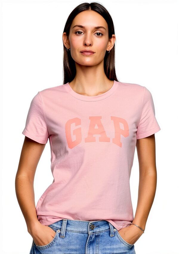 T-shirt GAP femme coton doux manches courtes logo-0