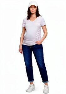 Pantalon maternité GAP taille élastique confort grossesse-0