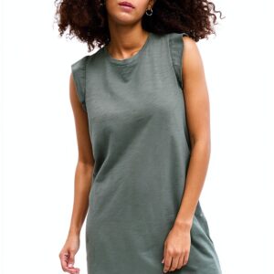Robe Gap été femme coton col rond manches courtes-0
