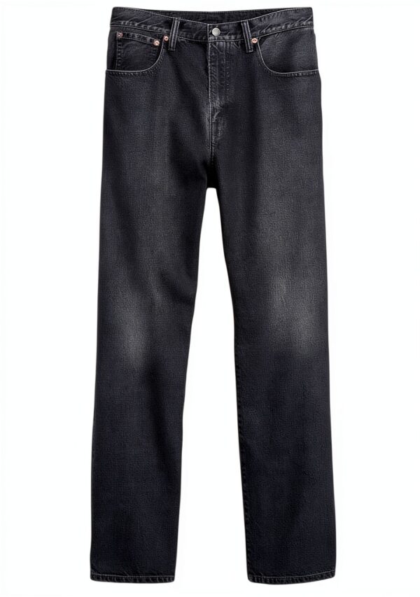 Jean Droit Gap Homme Denim Noir Délavé Confortable-0