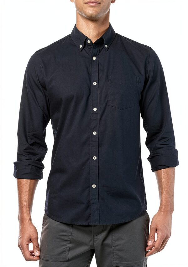 Chemise boutonnée homme Gap popeline col classique lavable-5