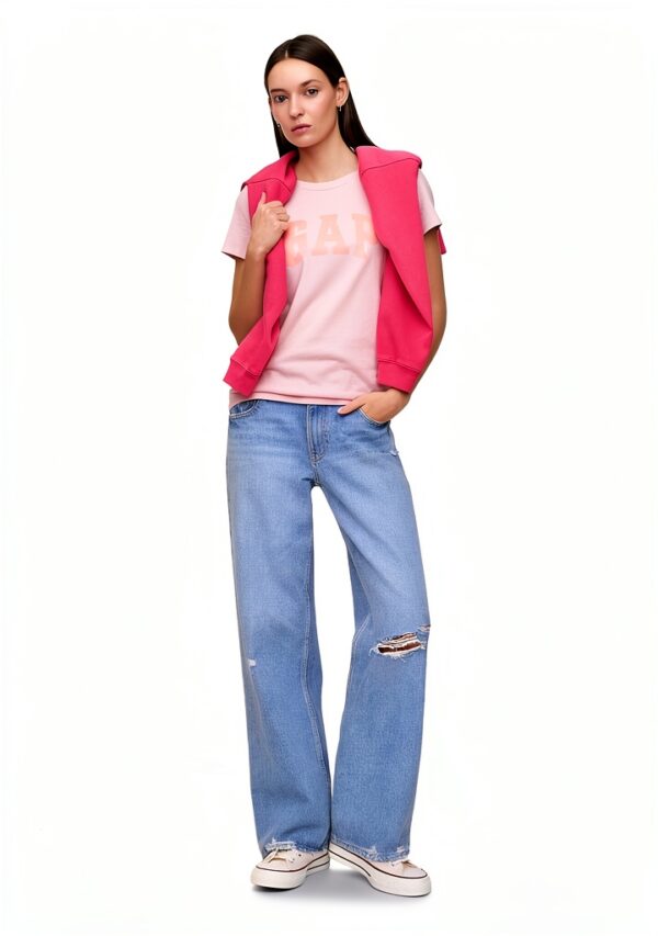 T-shirt GAP femme coton doux manches courtes logo-2