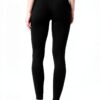 Legging Gap Femme Coupe Mi Haute Jersey Extensible Noir-1