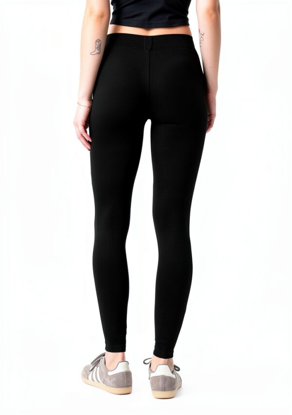 Legging Gap Femme Coupe Mi Haute Jersey Extensible Noir-1