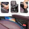 Car seat gap filler Hongoen cuir PU rangement sécurisé-4