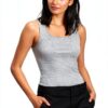Débardeur Gap Femme Coton Doux Noir Gris Taille XS XXL-0
