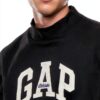 Sweat GAP Homme Noir Polaire Logo Signature Capuche-1