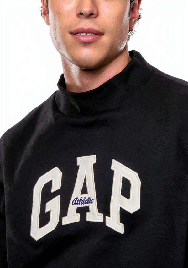 Sweat GAP Homme Noir Polaire Logo Signature Capuche-1