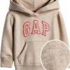 Sweat GAP bébé fille polaire douce zippé gris chiné-0