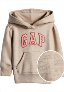 Sweat GAP bébé fille polaire douce zippé gris chiné-0