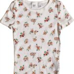 Chemise manches courtes fille GAP Blanc motifs douce-0