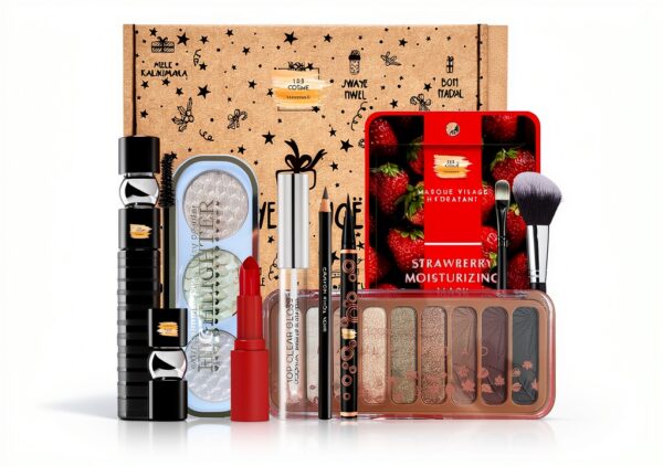 Coffret maquillage Noël 123 Cosmé 10 essentiels boîte cadeau