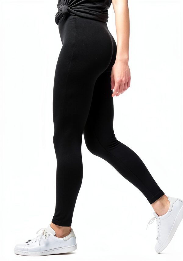 Legging Gap Femme Coupe Mi Haute Jersey Extensible Noir-5