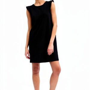 Robe été GAP femme coton col rond manches courtes noir-0