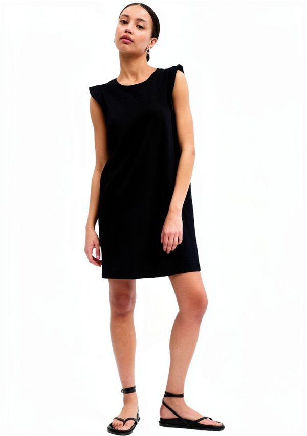 Robe été GAP femme coton col rond manches courtes noir-0