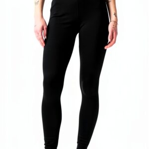 Legging Gap Femme Coupe Mi Haute Jersey Extensible Noir-0