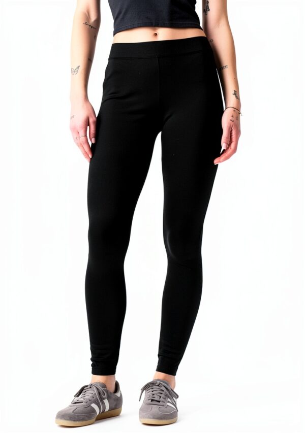 Legging Gap Femme Coupe Mi Haute Jersey Extensible Noir-0