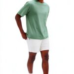 T-shirt GAP homme coton doux coupe droite sauge-0