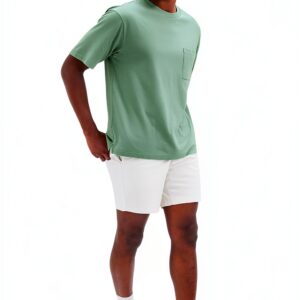 T-shirt GAP homme coton doux coupe droite sauge-0