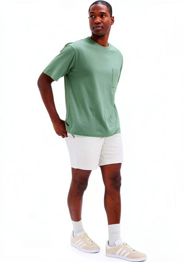 T-shirt GAP homme coton doux coupe droite sauge-0