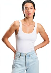 Débardeur Gap Femme Coton Doux Noir Blanc Gris Taille XS XXL-0