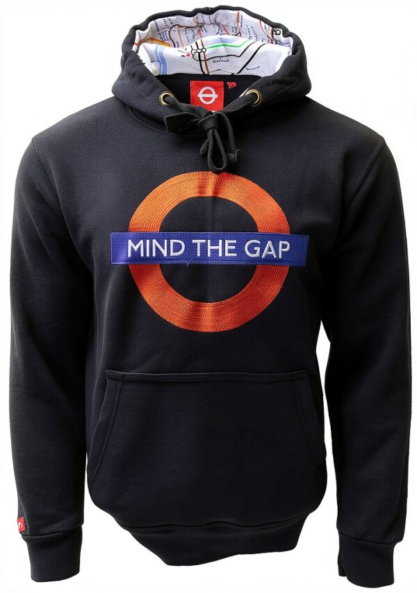 Sweat à capuche TFL London Underground coton polyester bleu-0