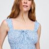 GAP Vêtement Femme Motif Floral Bleu Clair Taille M-2