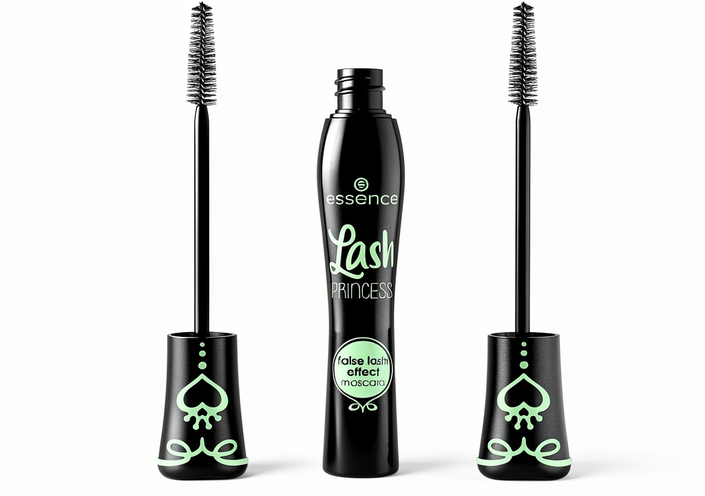 'Application du mascara essence Lash Princess sur des cils'