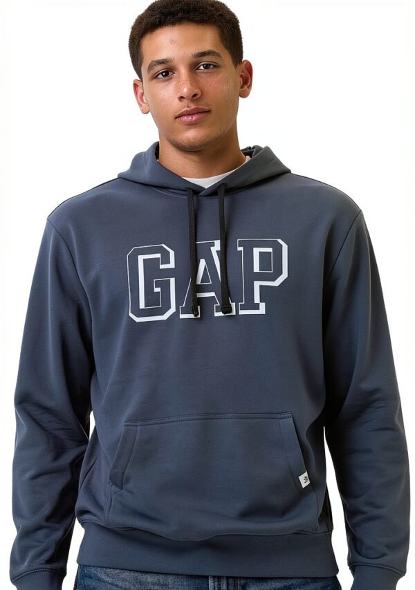 Sweat à capuche GAP Homme coton polyester bleu marin profond-0