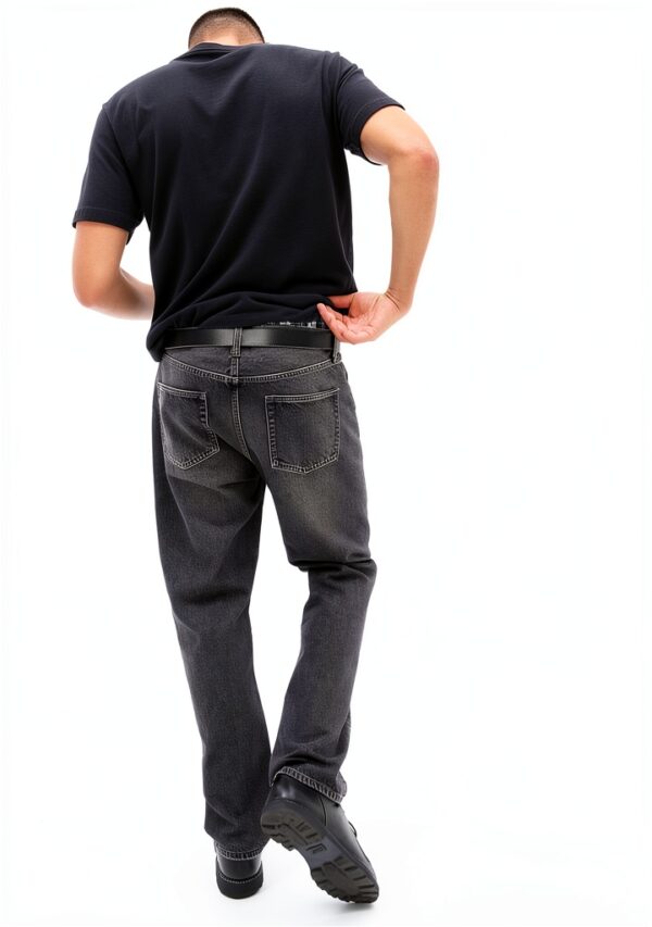 Jean Droit Gap Homme Denim Noir Délavé Confortable-1