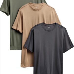 T-shirt Gap Homme Tricot Doux Manches Courtes Vert Mesculen-0