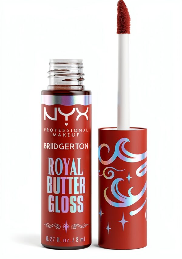 Gloss à lèvres NYX Bridgerton repulpant vegan teinte Praline
