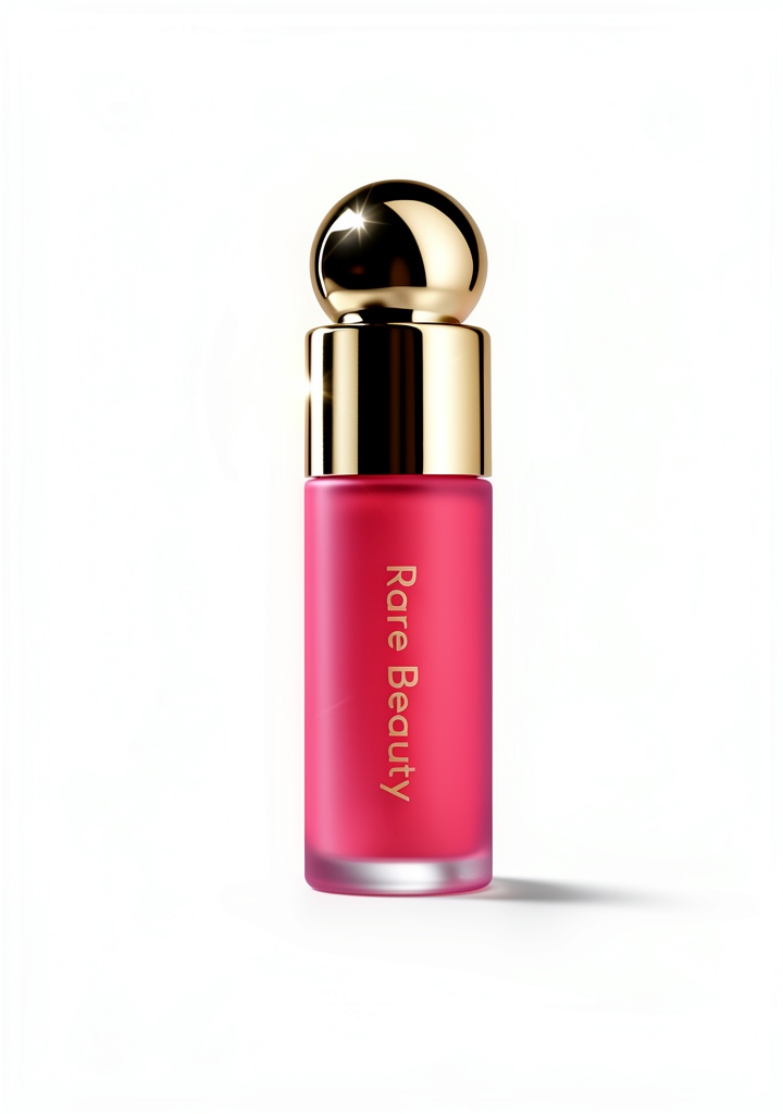 Application du blush liquide Rare Beauty Mini sur la joue