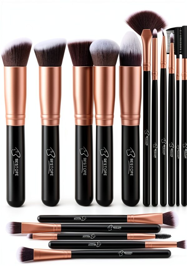 Pinceaux maquillage Bebestope synthétique professionnel 16