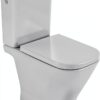 Couvercle WC Roca Supralit carré acier inoxydable blanc-1