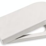 Couvercle WC Roca Supralit carré acier inoxydable blanc-0