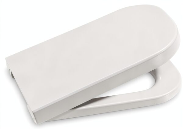 Couvercle WC Roca Supralit carré acier inoxydable blanc-0