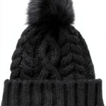 Bonnet GAP tricot côtelé doux femme noir véritable-0