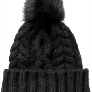 Bonnet GAP tricot côtelé doux femme noir véritable-0