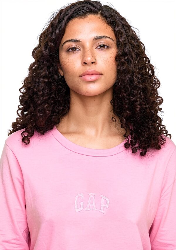 Chemise GAP Femme Coton Doux Manches Courtes Logo-3
