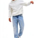 Jean Droit Gap Homme Délavé Clair Denim Confortable-0