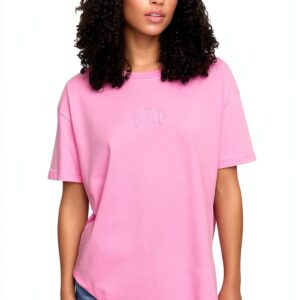 Chemise GAP Femme Coton Doux Manches Courtes Logo-0