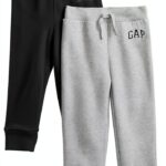 Pantalon survêtement Gap bébé garçon noir confortable-0