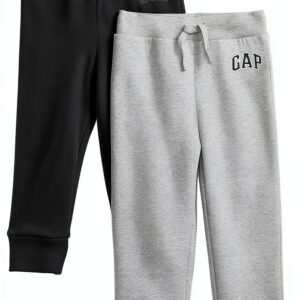 Pantalon survêtement Gap bébé garçon noir confortable-0