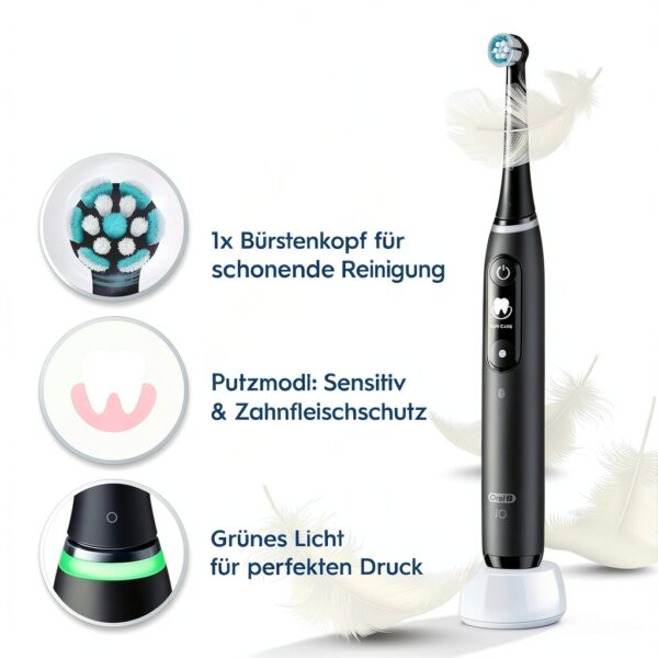 Oral‑B iO 6 Sensitive Edition – 5 modes, 2 brosses, couleur sable rose-3