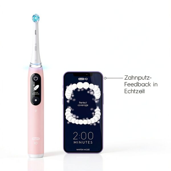 Oral‑B iO 6 Sensitive Edition – 5 modes, 2 brosses, couleur sable rose-6